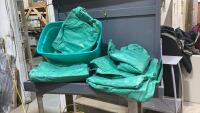 1 TOTE OF (6) GREEN TARPS
