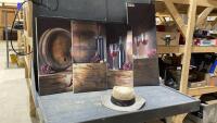 WINE RELATED ARTWORK AND GREG NORMAN WEAVED HAT