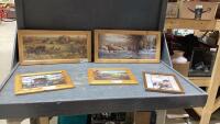 (5) WOOD FRAMED PRINTS