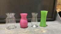 ASSORTMENT OF GLASS VASES