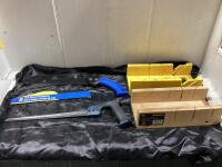 SHOP BOX W/ (2) SAWS & MITER BOXES