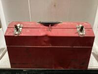 TOOL BOX W/ WRENCHES, PILERS & MISCELLANEOUS