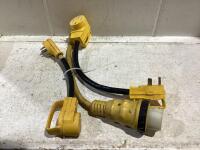 (3) HEAVY DUTY RV ADAPTER CORDS