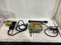 SHOP BOX OF BLACK & DECKER TOLLS W/ JIGSAW, DRILL & MISC