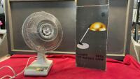 DESK LAMP & SMALL TABLE FAN