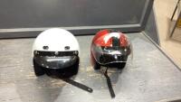 2 MOTORCYCLE HELMETS - SIZE S AND XL
