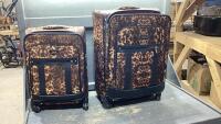 LULA LEOPARD PRINT 2 PIECE LUGGAGE SET
