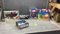 FLYING BIRD, TYCO MODELLED CAR, STUNT ROBOT, GUMMY BEAR MAKING MACHINE, FLYING BALL