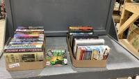 (2) BOXES OF HARD COVERED BOOKS W ONE COMIC BOOK
