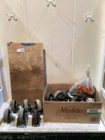 SHOP BOX OF SHIVEL CASTOR WHEELS & MISCELLANEOUS