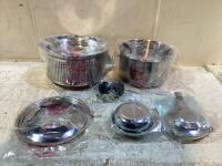 SHOP BOX OF MISCELLANEOUS PARTS W/ (2) BURNER PARTS