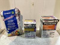 FLAT W/ (2) POLYBLEND SANDED/NON-SANDED GROUT & MAPEL KERACOLOR-S POLYMER-MODIFIED SANDED GROUT