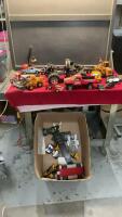 LARGE BOX W/ TOY TRUCKS & CARS