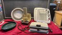GE FOOD PROCESSOR, DRYING RACK, WAFFLE IRON,