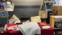 PURSES, BLANKET, TOWELS/RAGS