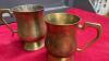COLLECTION OF BRASS ITEMS - LETTER HOLDER W/ MIRROR, MUGS, BELLS, CHALISE, NAPKIN HOLDER, SMALL FIGURINES, WALL DECOR - 5