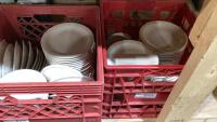 (2)CRATES OF ULTIMA CHINA - SAUCERS + LUNCHEON PLATES