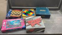 BOX OF GAMES AND PUZZLES