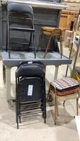 SHELF #1 - STACKING STOOLS AND FOLDING CHAIRS