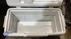 SHELF #12 - CAMPING ITEMS - LARGE COLEMAN COOLER, ALUMINUM TABLE, CAMPING CHAIRS - 3