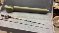 SHAKESPEARE UGLY STICK FISHING ROD IN A WHITE RIVER CASE