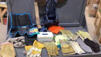 (2)BOXES - ASSORTED GLOVES, FIRST AID KIT, MITTS, TOOL POUCH, TOOL BELT,