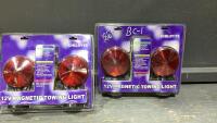 BOX W/(2) PACKS OF 12V MAGNETIC TOWING LIGHTS