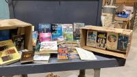 (2)BOXES OF BOOKS - NOVELS, TEXTBOOKS, HYMNAL