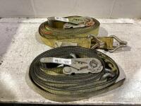 (2) RATCHETING STRAPS 2" X 27'