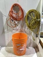 BUCKET W/ (2) EXTENSION CORDS