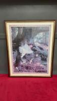 &ldquo;LOST&rdquo; SLEEPING GIRL W/ RABBIT PICTURE BY AUTHOR HERBERT BUCKLAND