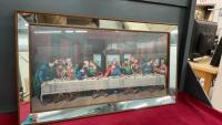 THE LAST SUPPER PICTURE W/ A MIRRORED FRAME