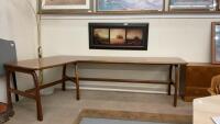 TEAK MID CENTURY MODERN LONG CRAFT/HOBBY/RECEPTION TABLE -