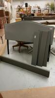 DOUBLE SIZE GREY PADDED HEADBOARD