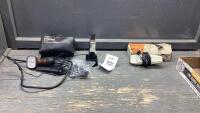 FLAT W/ WAHL SHAVER, HAIR CLIPPERS, SPHYGMOMANOMETER (BLOOD PRESSURE)