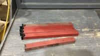 (5) REEL WOOD PIECES - MISSING 1 BLACK PLASTIC ATTACHMENT