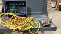 CRATE W/(2) EXTENSION CORDS , PULLEY, CAMO GLOVES