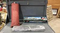 (3) ITEMS - (2)SMALL TENTS AND WINDSHIELD REFLECTOR