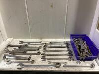 SHOP TRAY OF ASSORTED WRENCHES