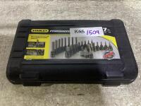 STANLEY 27PC BLACK CHROME BIT SOCKET SET SAE/METRIC