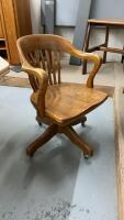 WOOD ROLLING OFFICE CHAIR - THE H. KRUG FURNICTURE CO.