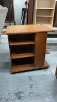 ROLLING SHELF UNIT - OPEN SHELVING ON 3 SIDES