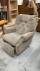 LAZ-E-BOY RECLINER - LIGHT GREY W/ SUBTLE COLORING THROUGHOUT