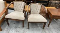 (2) VINTAGE CUSHIONED CHAIRS