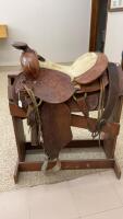 WESTERN SADDLE W/ SUEDE SEAT - 15&rdquo; SEAT