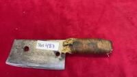 ANTIQUE MEAT CLEAVER - 7&rdquo; BLADE