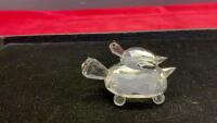 SWAROVSKI SILVER CRYSTAL TURTLE W/ BABY