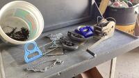 PAIL W/WINCH, CASTERS, SPRINGS