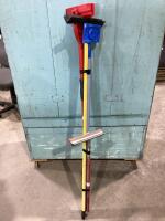 RUBBER BRUSH, (2) MOPS & WINDSHIELD WIPER
