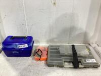 (3) TACKLES BOXES PLANO, WOODSTREAM & NO NAME W/ CONTENTS